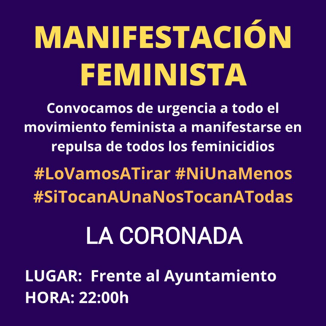 Manifestación feminista La Coronada